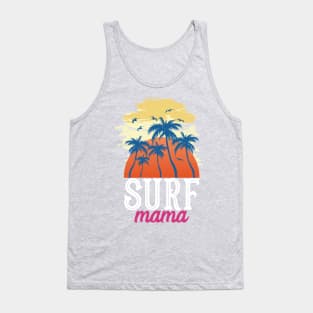 Surf Mama Retro Sunset Surfers Shop Tank Top